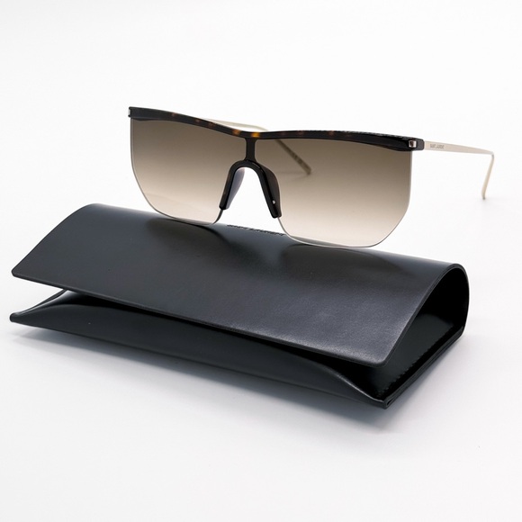 NEW SAINT LAURENT SL 519 MASK 003 BROWN GRADIENT WOMEN SL519 003 SUNGLASSES - Picture 1 of 11